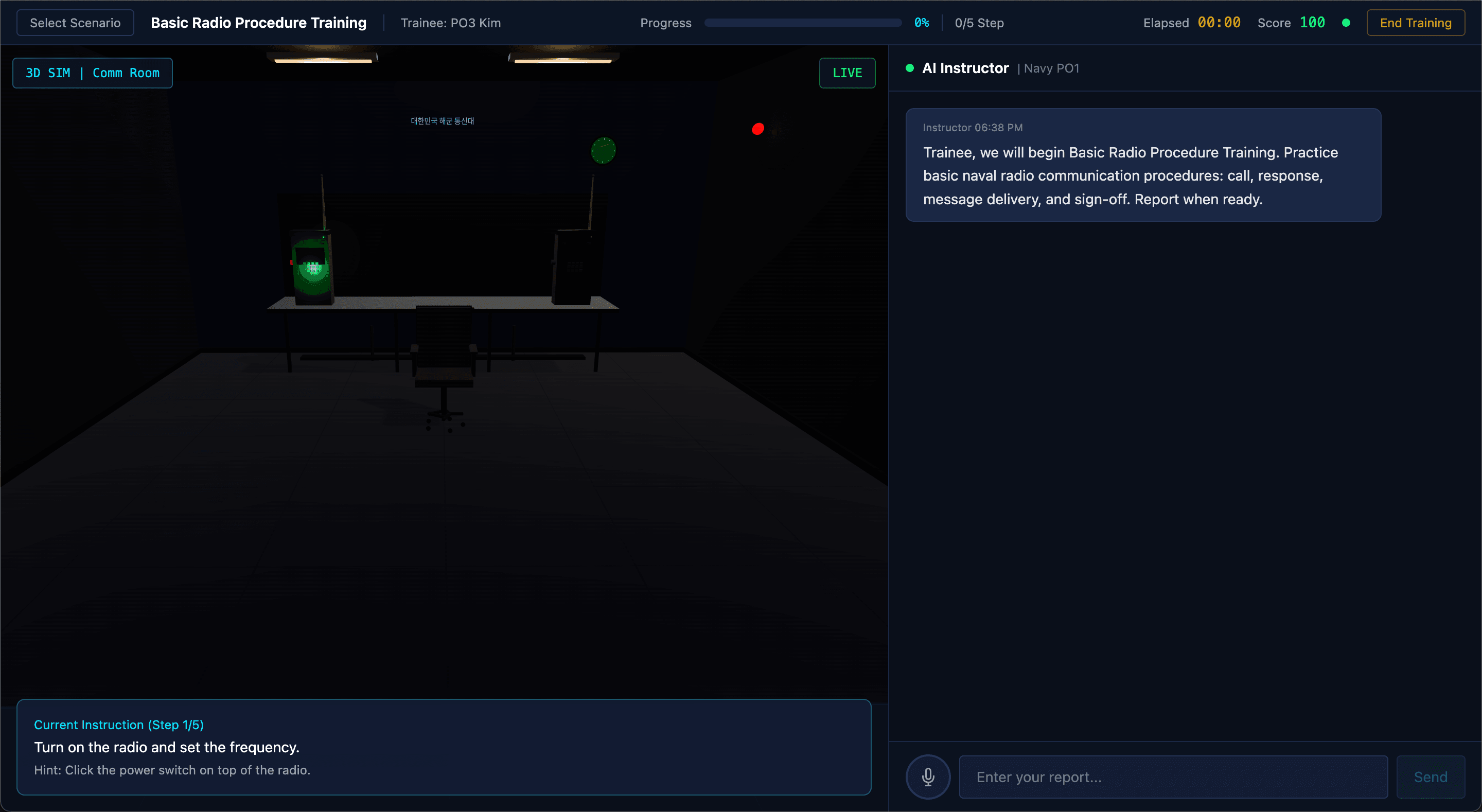 Nora Defense — AI Instructor Training Simulation